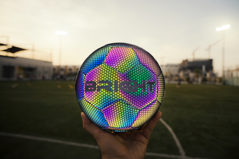 Ballon de Voetbal en cuir lumineux Ariko, Réfléchissant, Holographique, Brillent